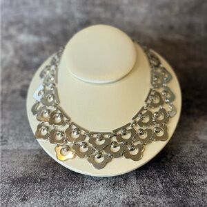 Stella & Dot Silver Filigree Necklace